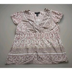 Venezia By Lane Bryant Womens Blouse Shirt Top Sz 14/16 Floral